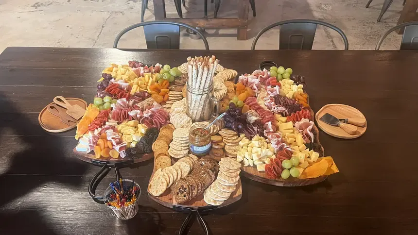 Custom charcuterie board close-up in St. Charles, MO
